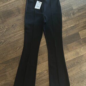 ZARA Womens Black Flare Hi-Rise Leggings Size Small S NWT!